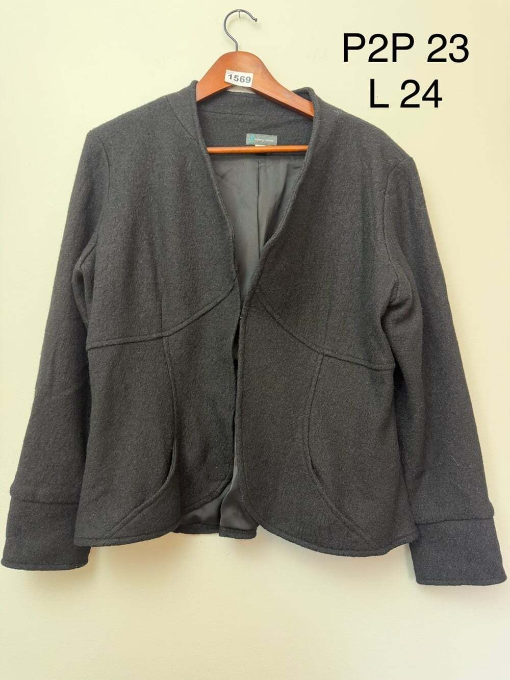 Stefany Davies Handmade Wool Blend Jacket Artsy Minimalist 1X-2X